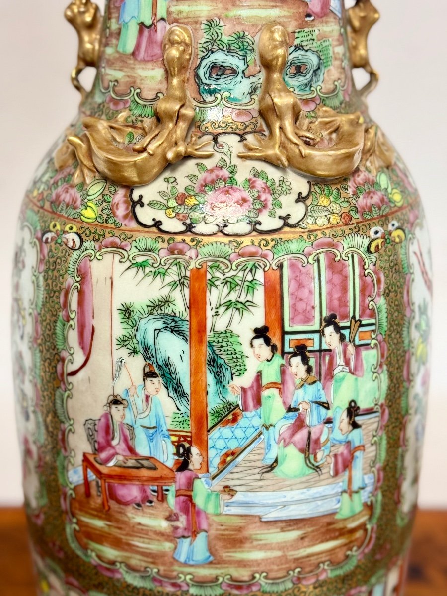 Famille Rose Porcelain Vase. China 19th Century-photo-1