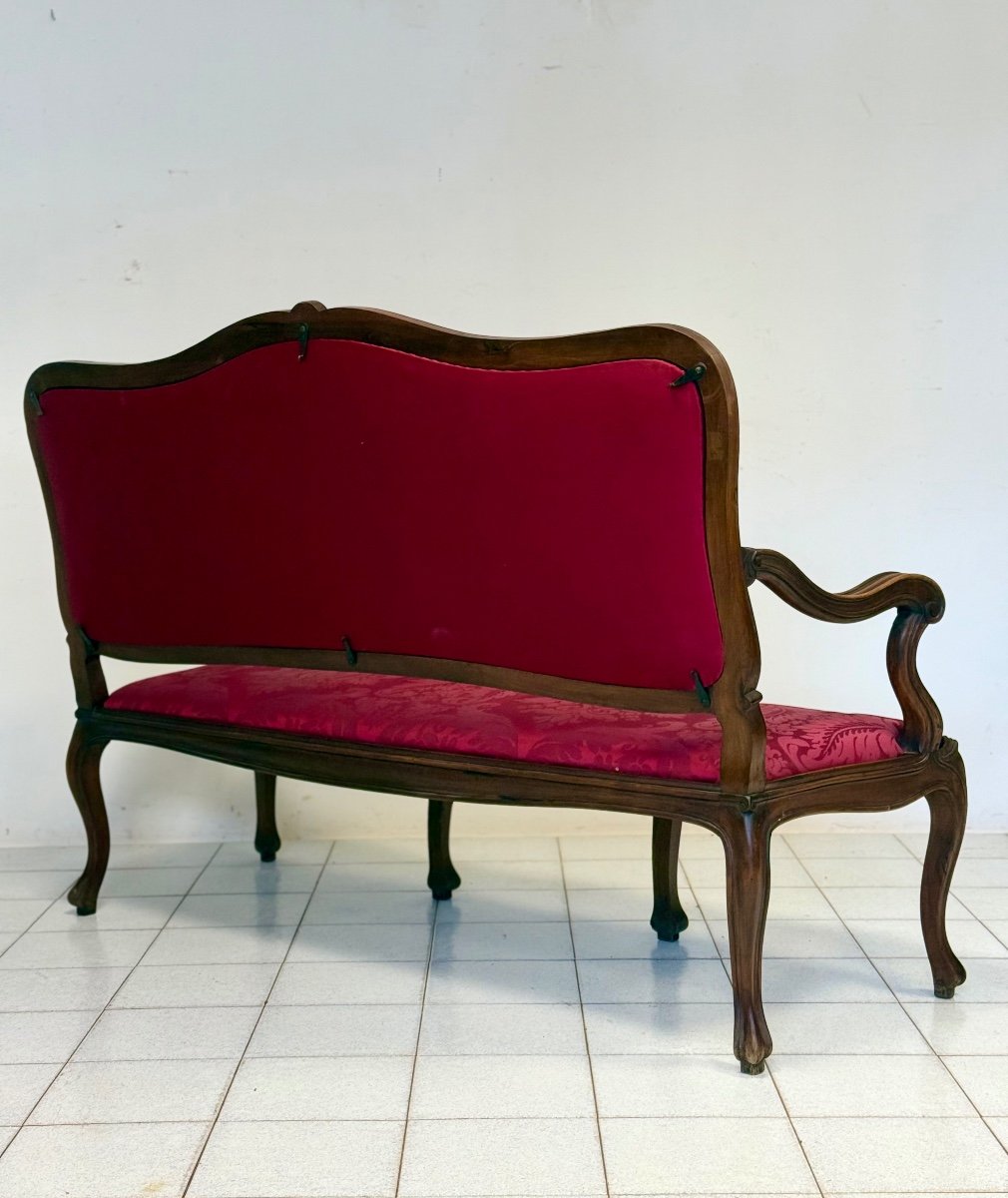 Carved Walnut Sofa. . Venice 19th Century-photo-6
