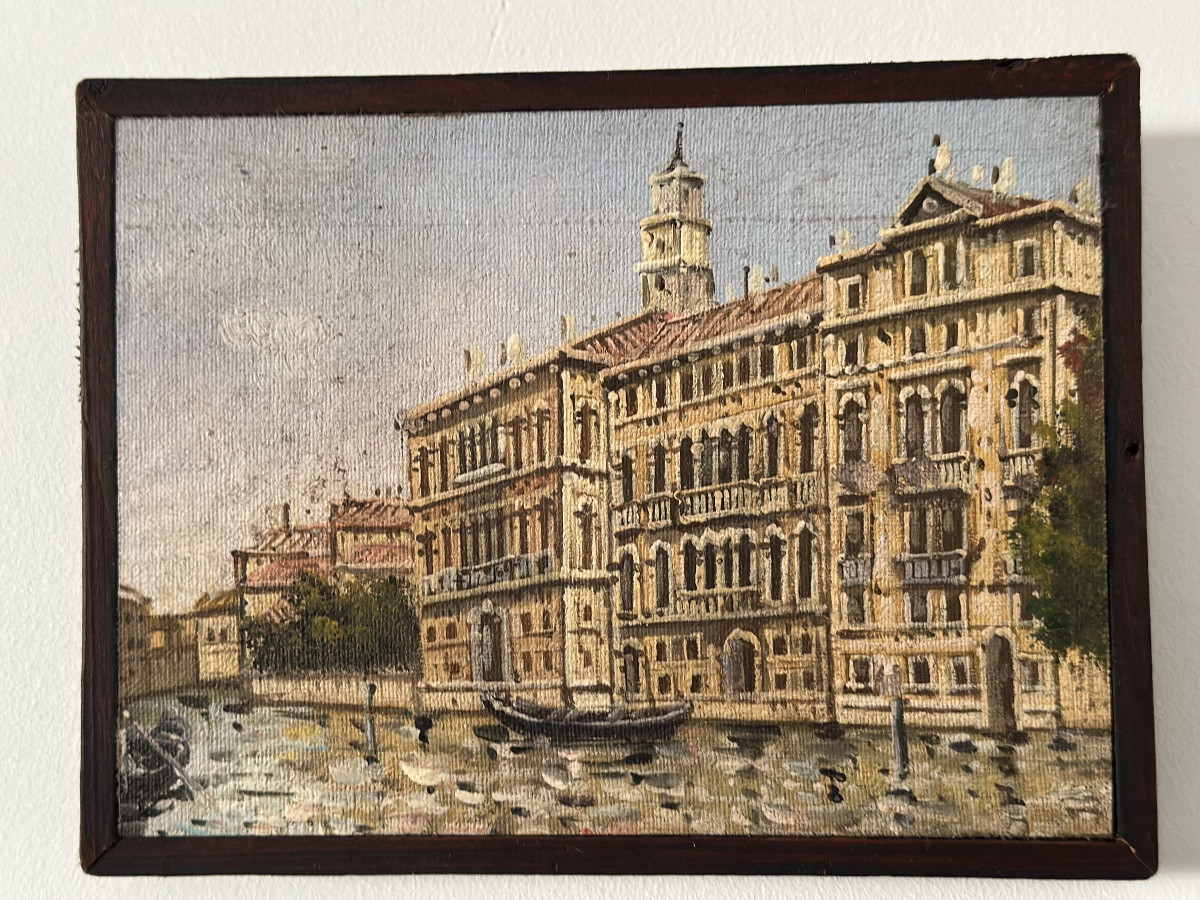 Oil On Canvas. Venice. Early 20th Century-photo-2