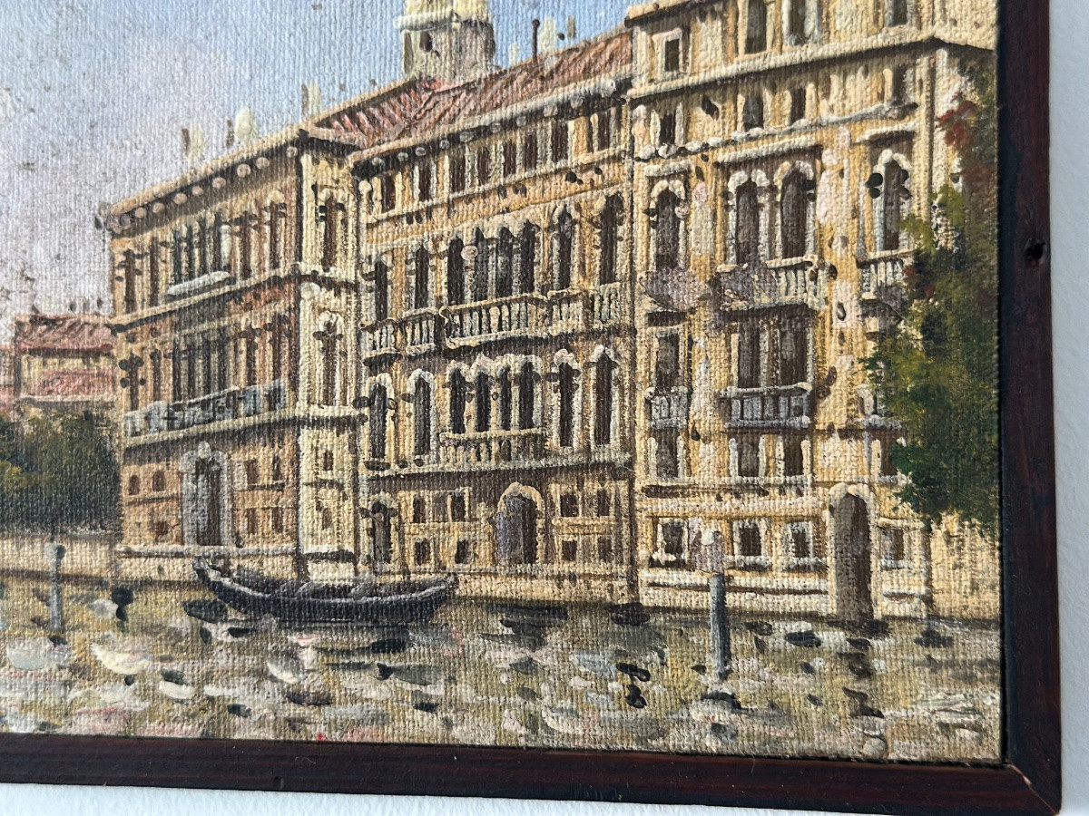 Oil On Canvas. Venice. Early 20th Century-photo-3