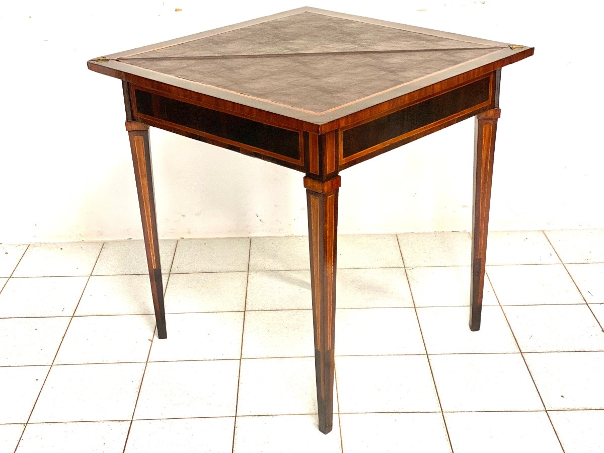 Table à jeu Louis XVI. Gênes, fin du XVIIIe siècle.-photo-3