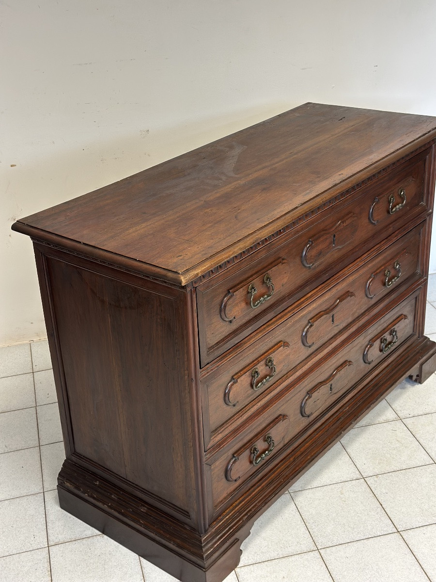 Commode émilienne à bossages. Bologne, fin du XVIIe siècle.-photo-4