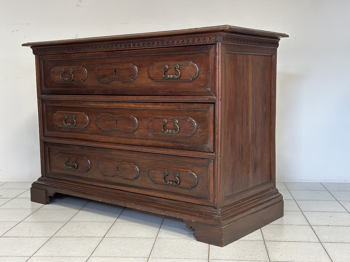 Commode émilienne à bossages. Bologne, fin du XVIIe siècle.-photo-4