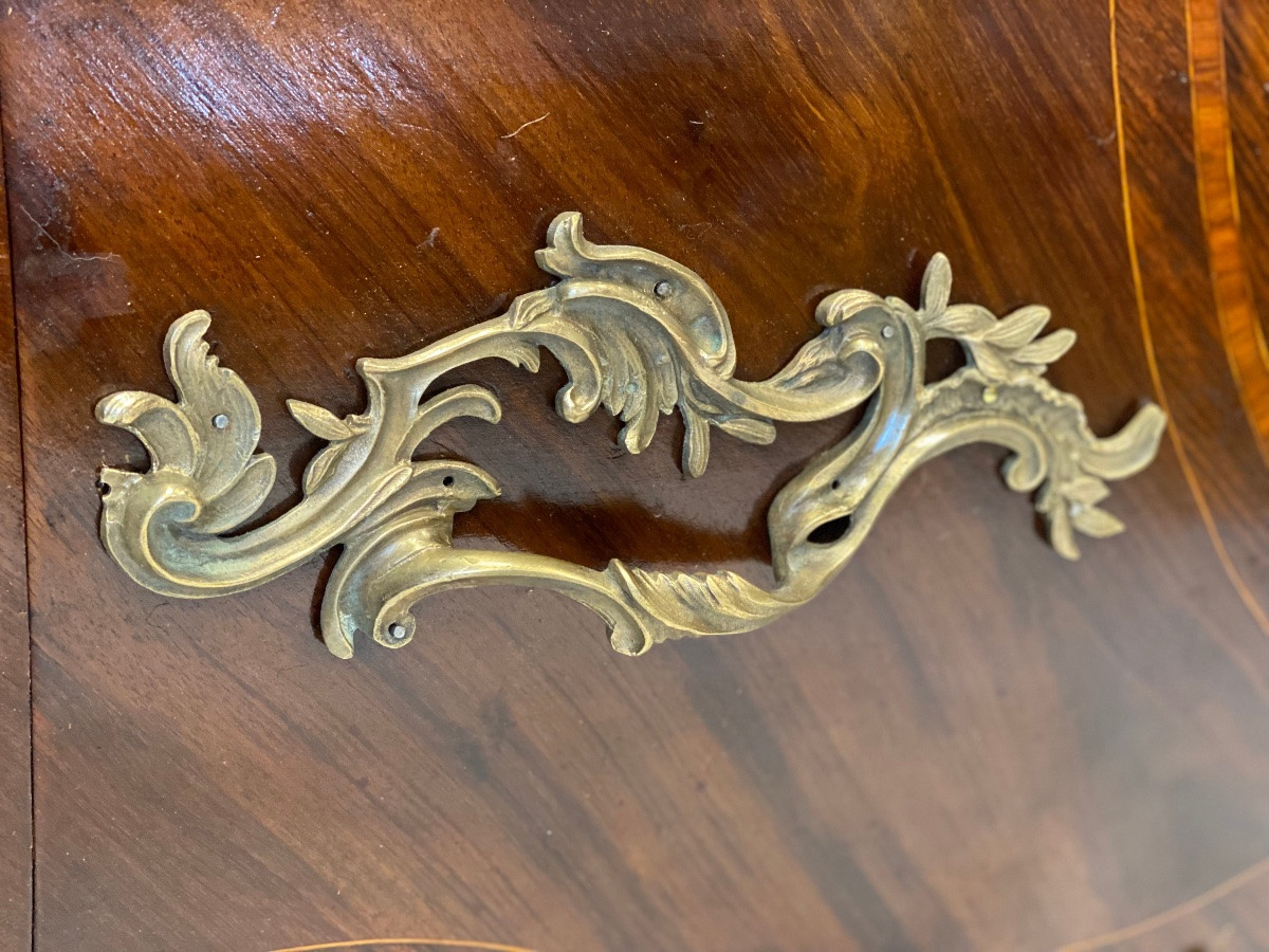 Curved Chest Of Drawers With Napoleon III Front And Sides, 1800s-photo-3