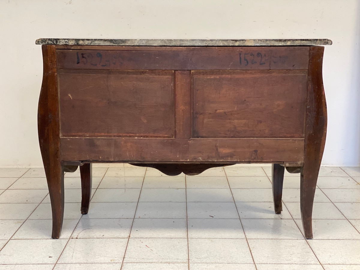 Curved Chest Of Drawers With Napoleon III Front And Sides, 1800s-photo-4