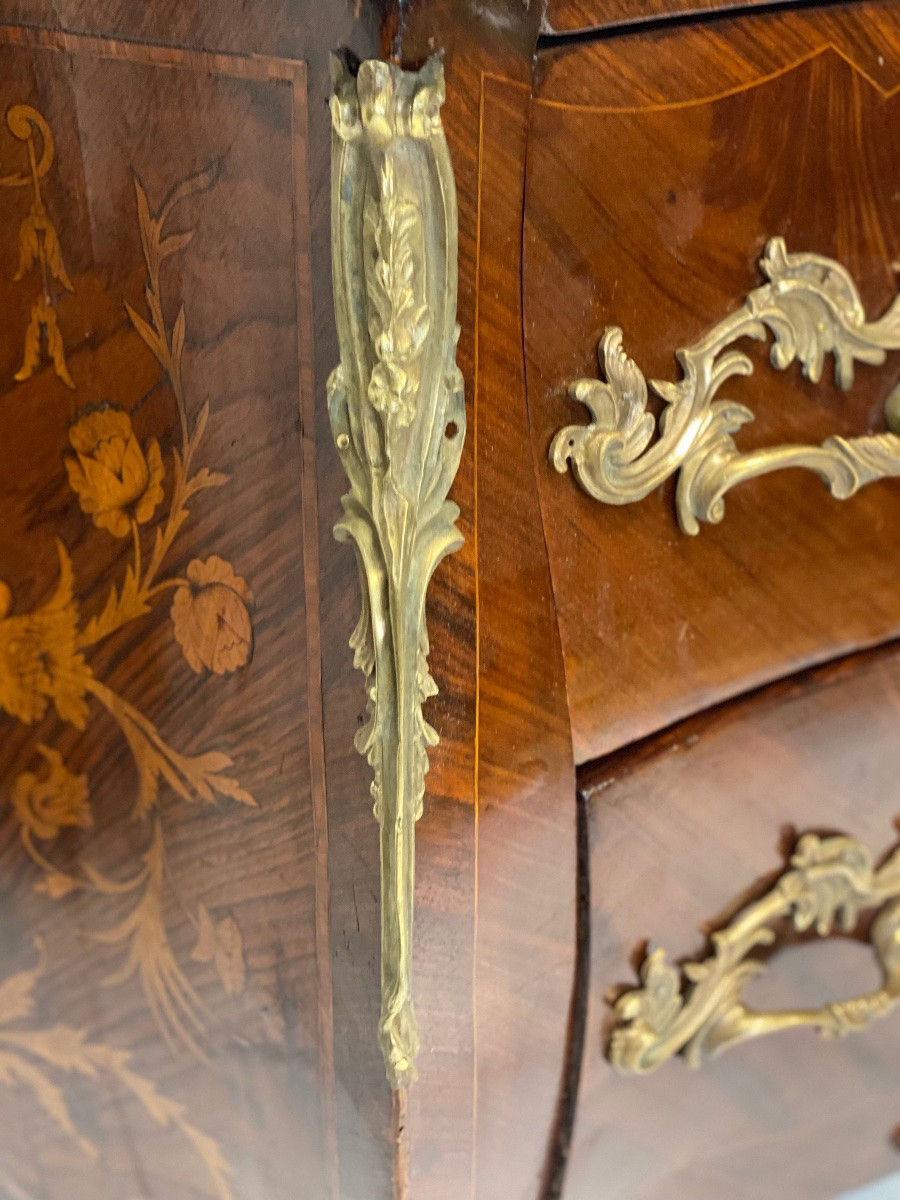 Curved Chest Of Drawers With Napoleon III Front And Sides, 1800s-photo-8