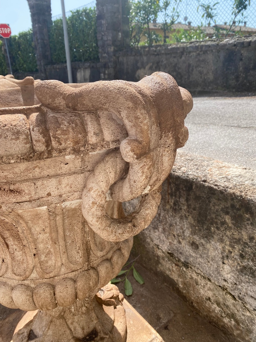 Paire de grands vases en terrazzo du XXe siècle -photo-3