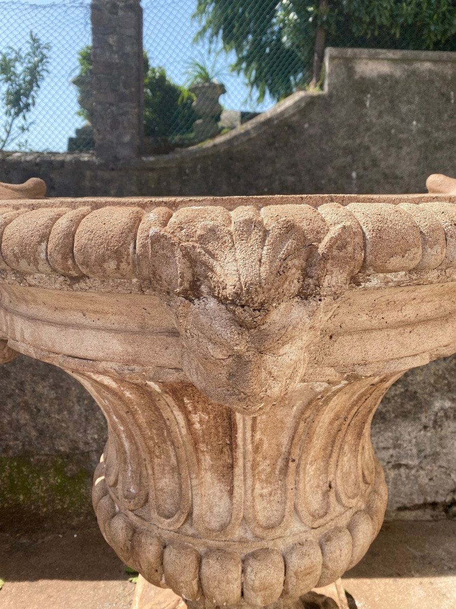 Paire de grands vases en terrazzo du XXe siècle -photo-4