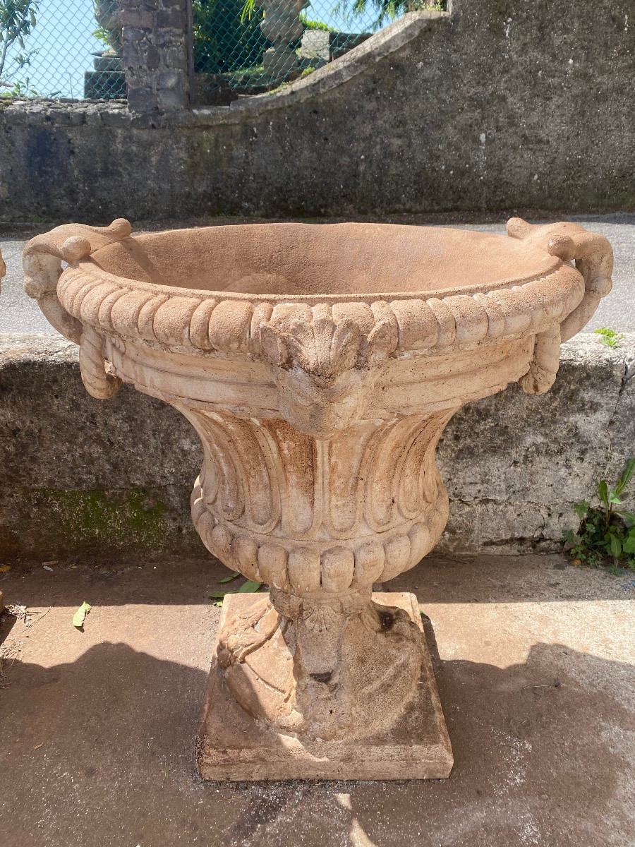 Paire de grands vases en terrazzo du XXe siècle -photo-6