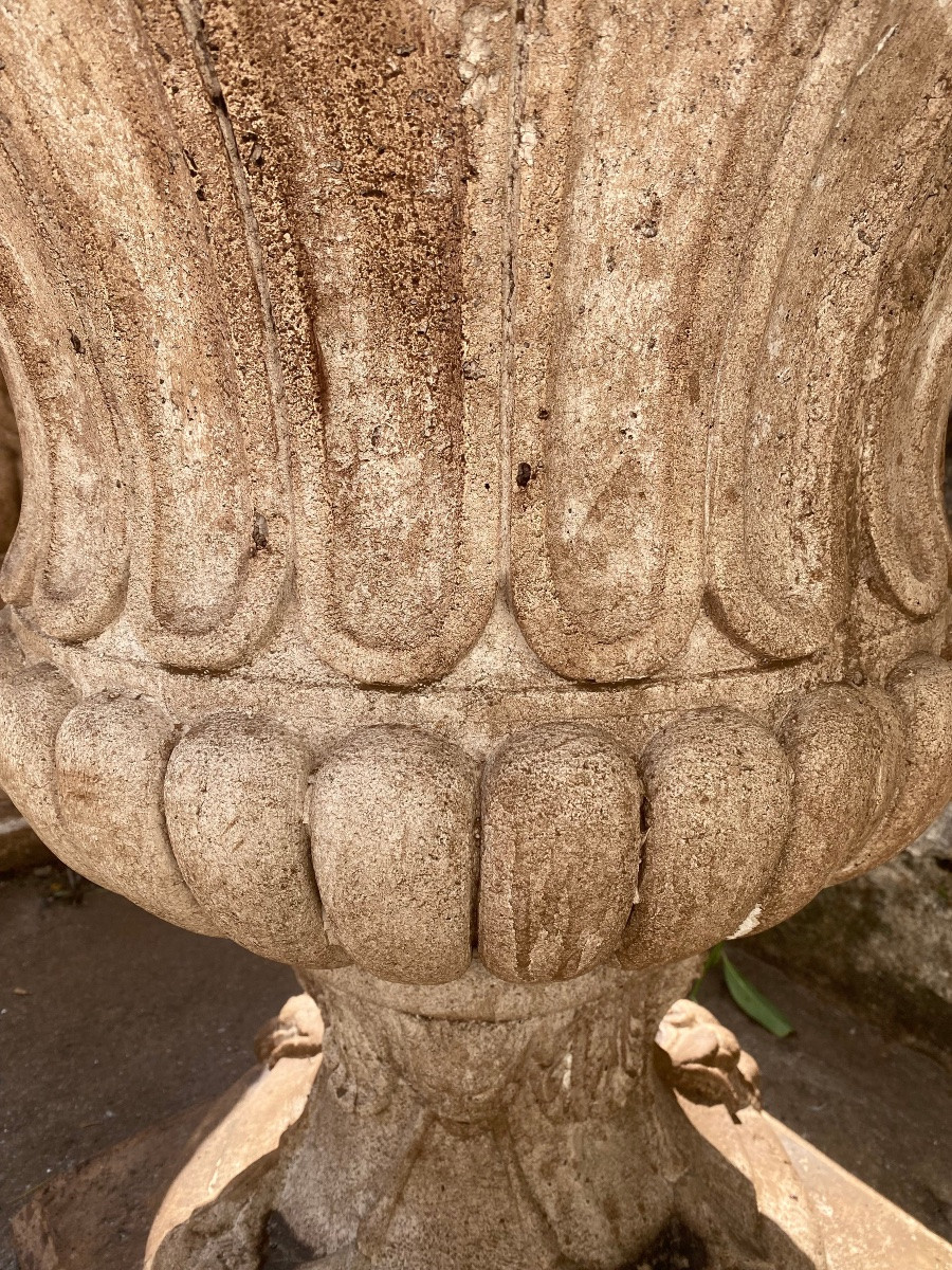 Paire de grands vases en terrazzo du XXe siècle -photo-7