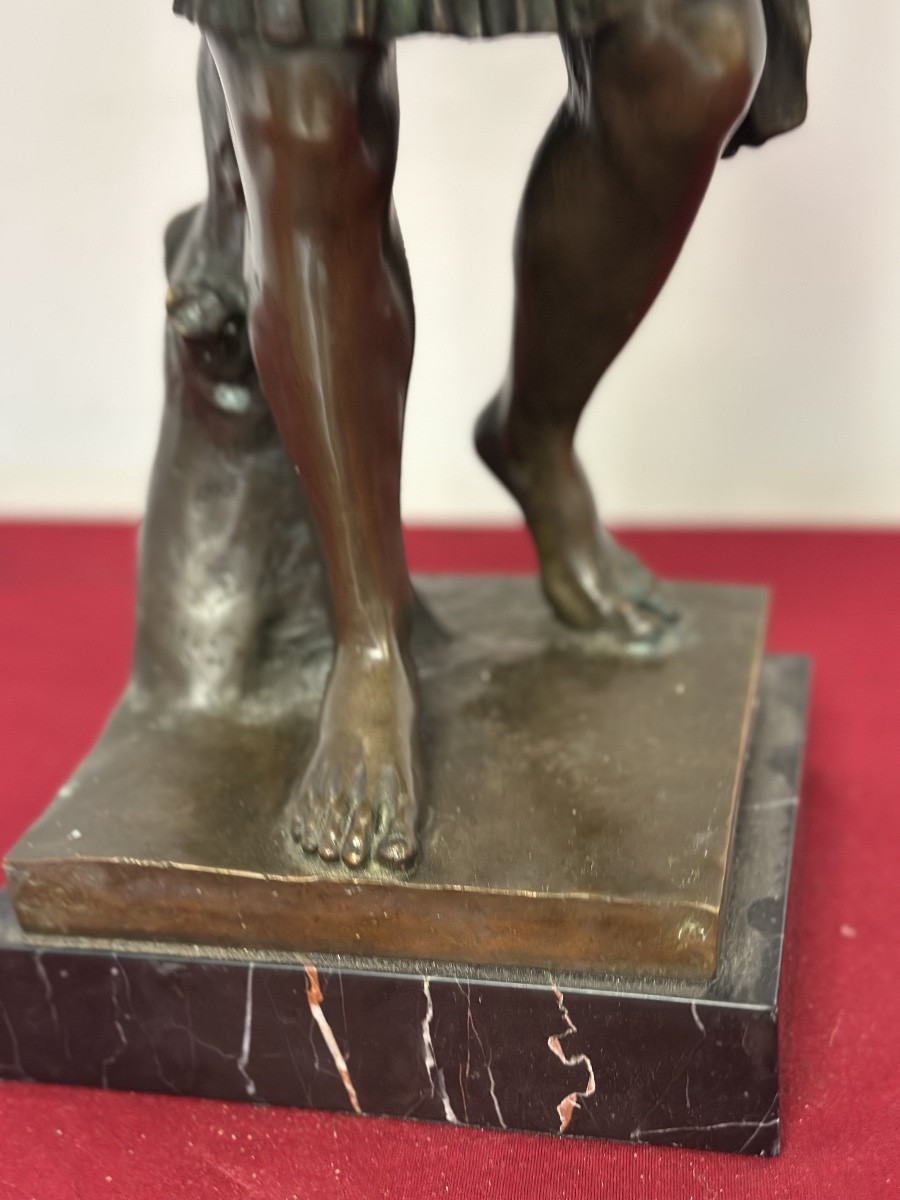 Lost-wax Bronze Sculpture Of Augustus Prima Porta, 20th Century, 63 Cm-photo-2