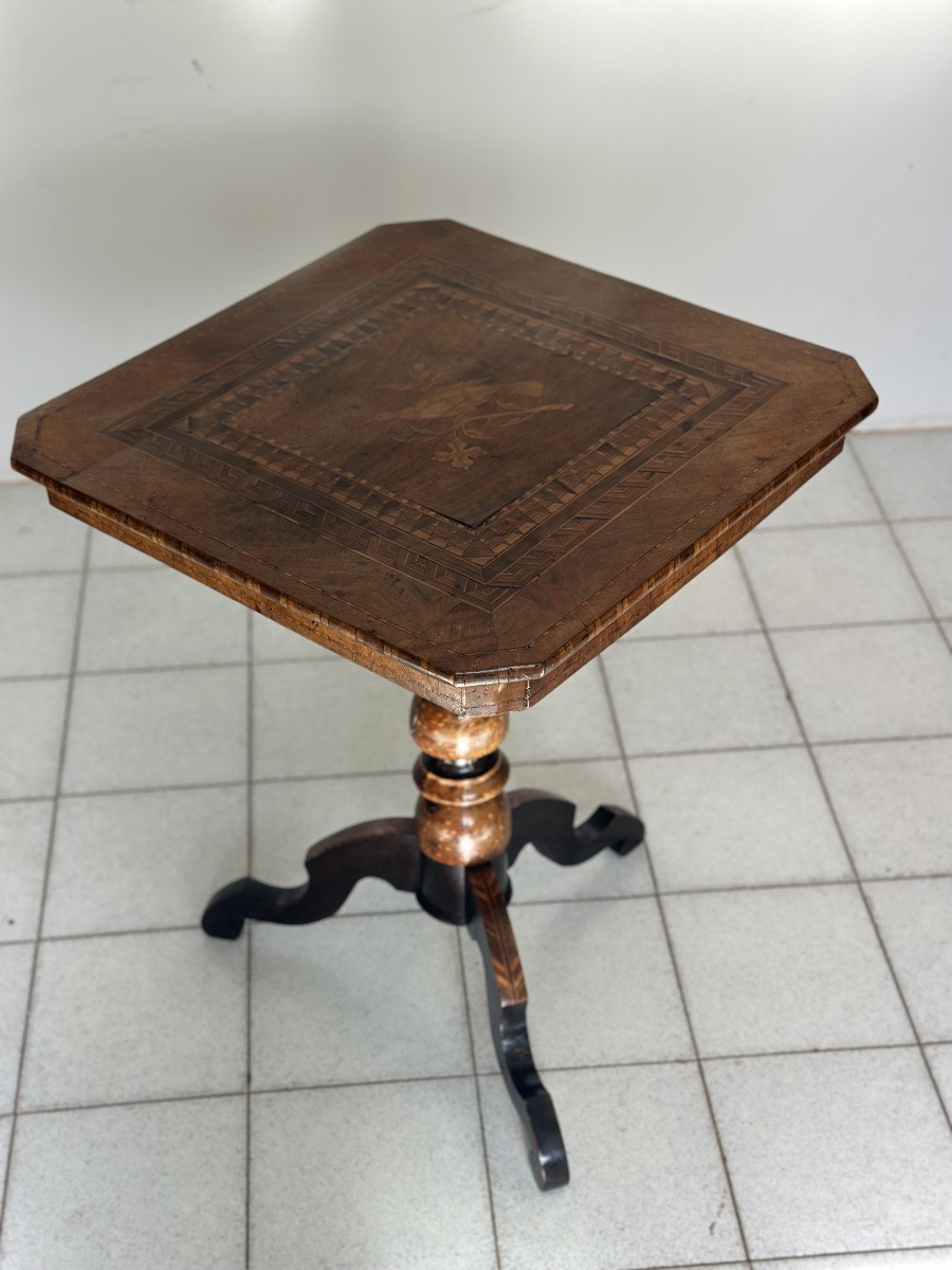 Table basse en marqueterie Rolo, milieu du XIXe siècle-photo-4