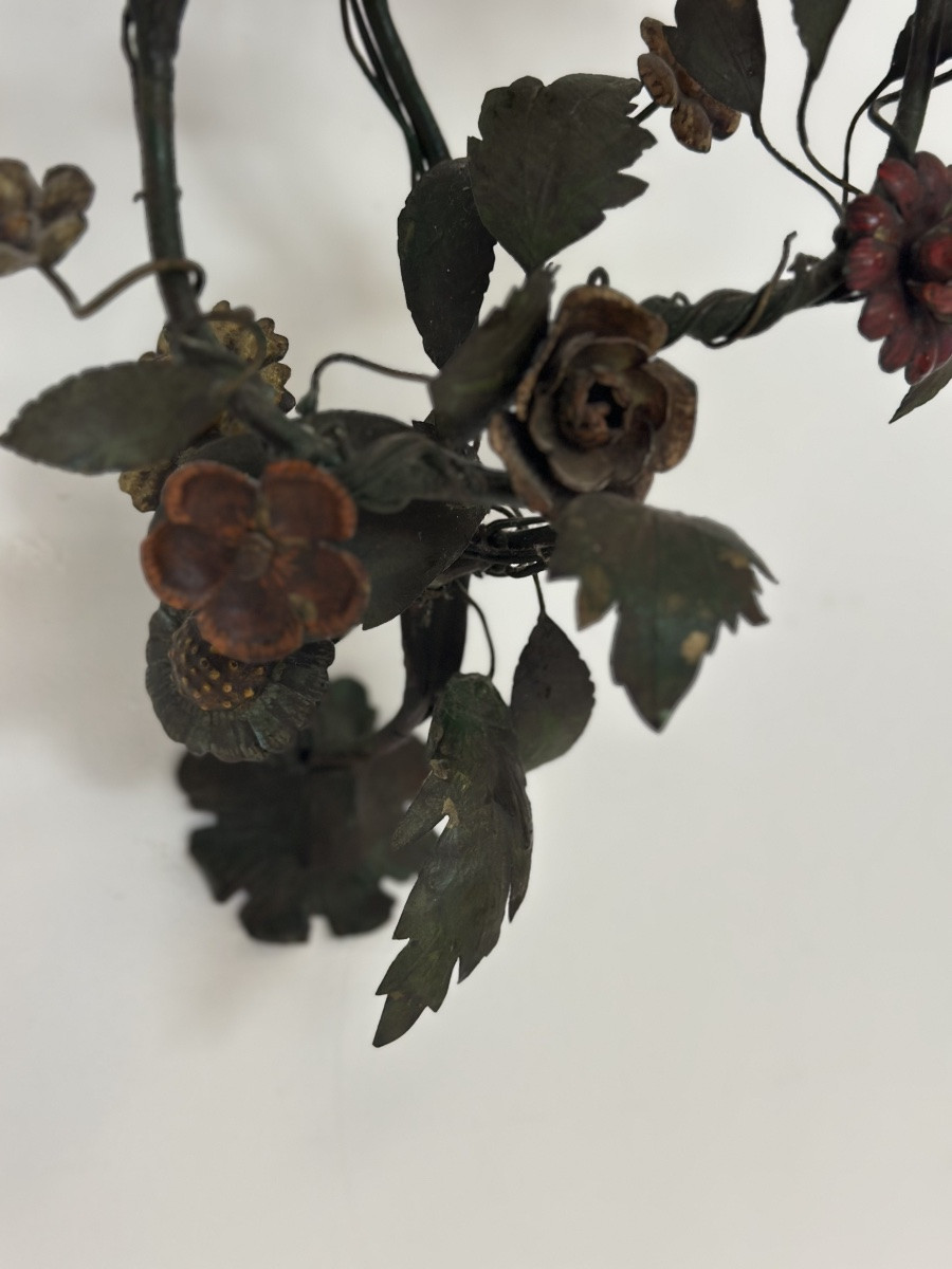 Five-light Capodimonte Wall Lamp. Early 20th Century.-photo-2