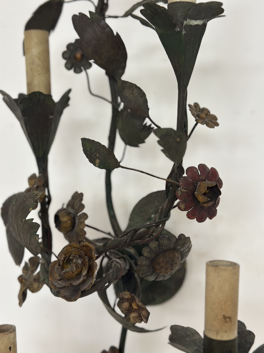Five-light Capodimonte Wall Lamp. Early 20th Century.-photo-6