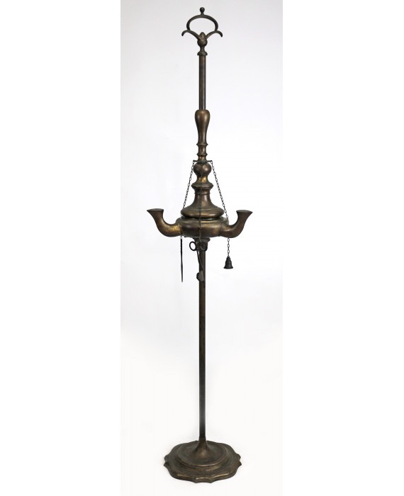 Lampadaire florentin en bronze, H 180 cm. Début XIXe siècle.-photo-2