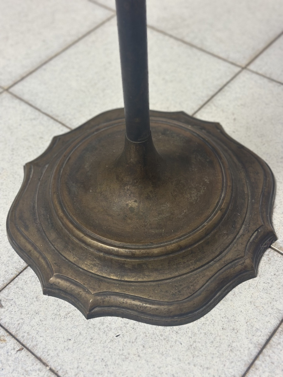 Florentine Bronze Floor Lamp, H 180 Cm. Early 19th Century.-photo-2