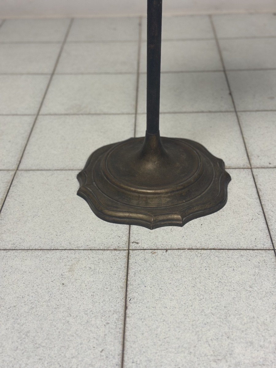 Florentine Bronze Floor Lamp, H 180 Cm. Early 19th Century.-photo-3