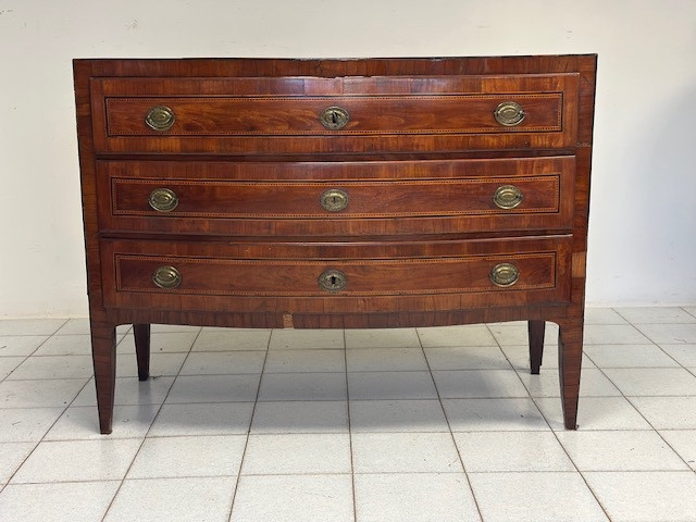 Leaf-arch Chest Of Drawers. Verona/vicenza, Louis XVI. Late 18th Century.-photo-2