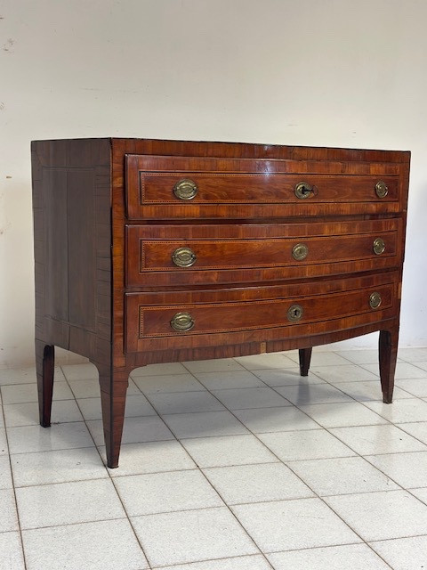 Leaf-arch Chest Of Drawers. Verona/vicenza, Louis XVI. Late 18th Century.