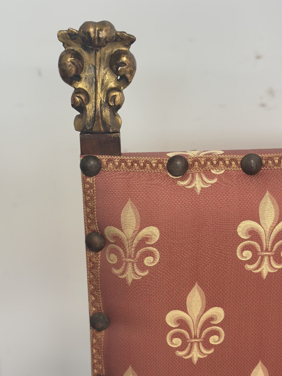 Pair Of Stately Chairs. Rome, 18th Century. Restoration Completed.-photo-3