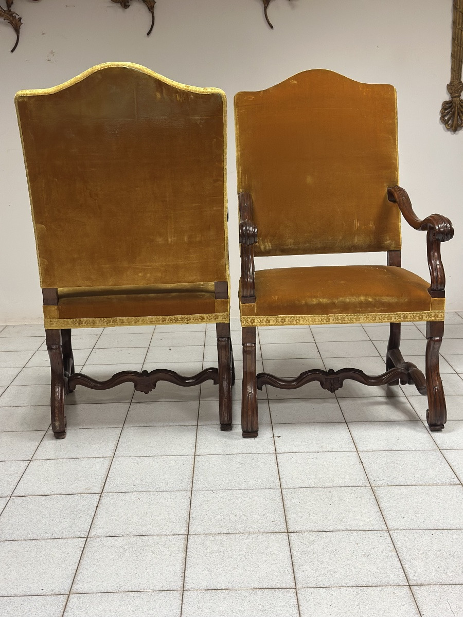 Paire de trônes en os de bélier. Lombardie, fin du XVIIe siècle.-photo-2