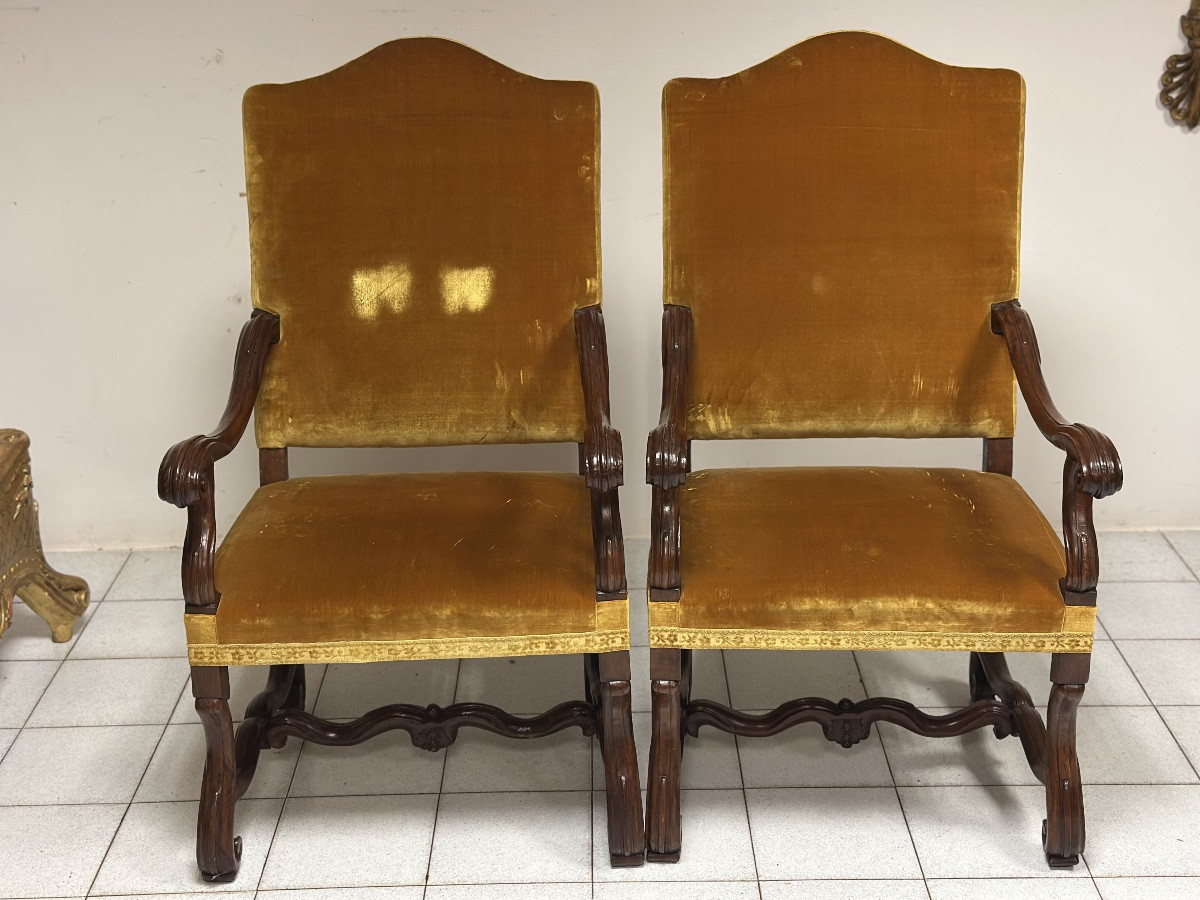 Paire de trônes en os de bélier. Lombardie, fin du XVIIe siècle.-photo-4