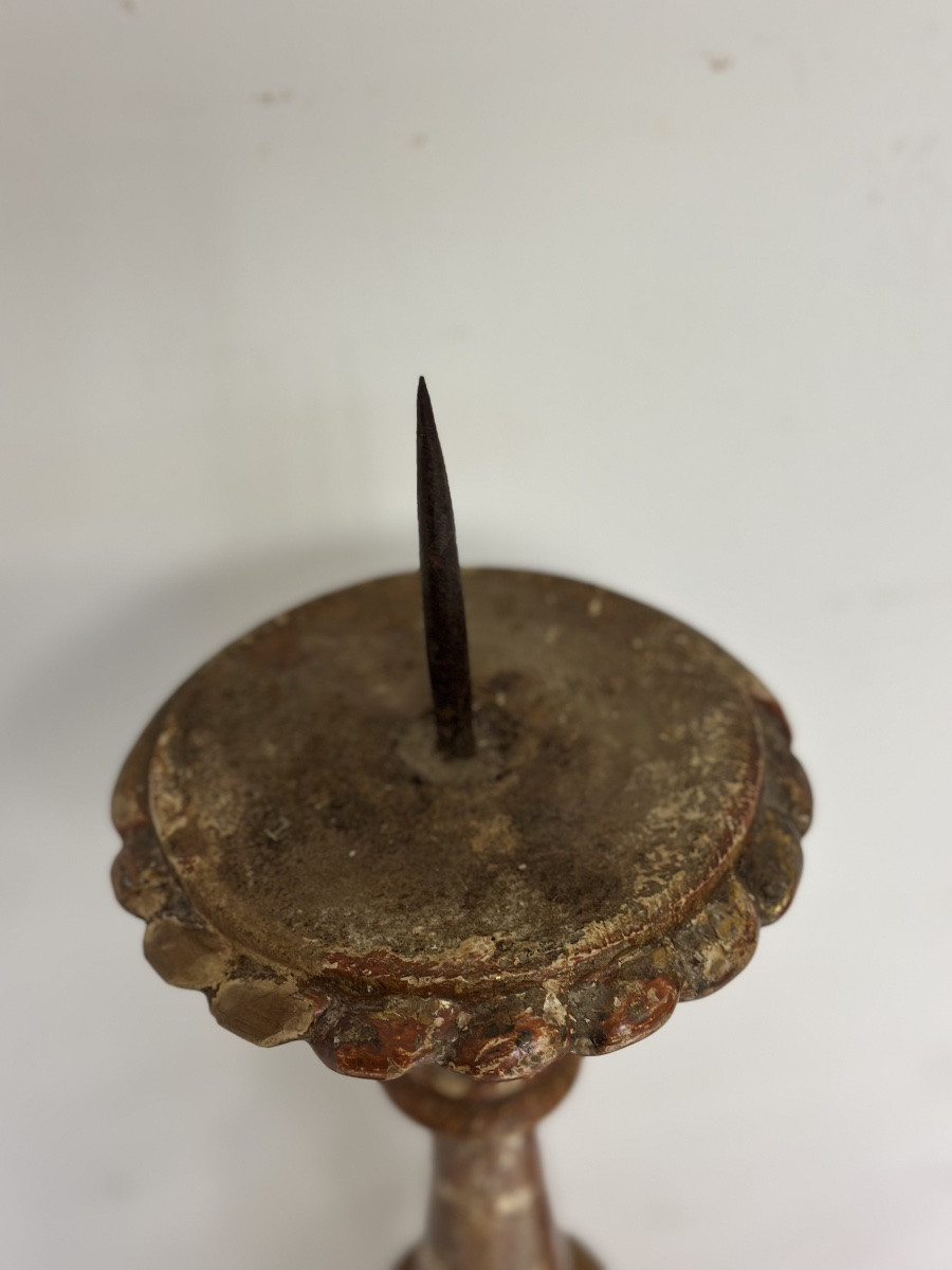 Carved And Gilded Wooden Chandelier In The Shape Of A Mecca, Louis XV-photo-3