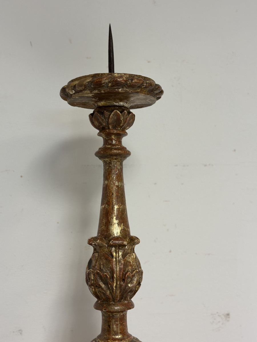 Carved And Gilded Wooden Chandelier In The Shape Of A Mecca, Louis XV-photo-4