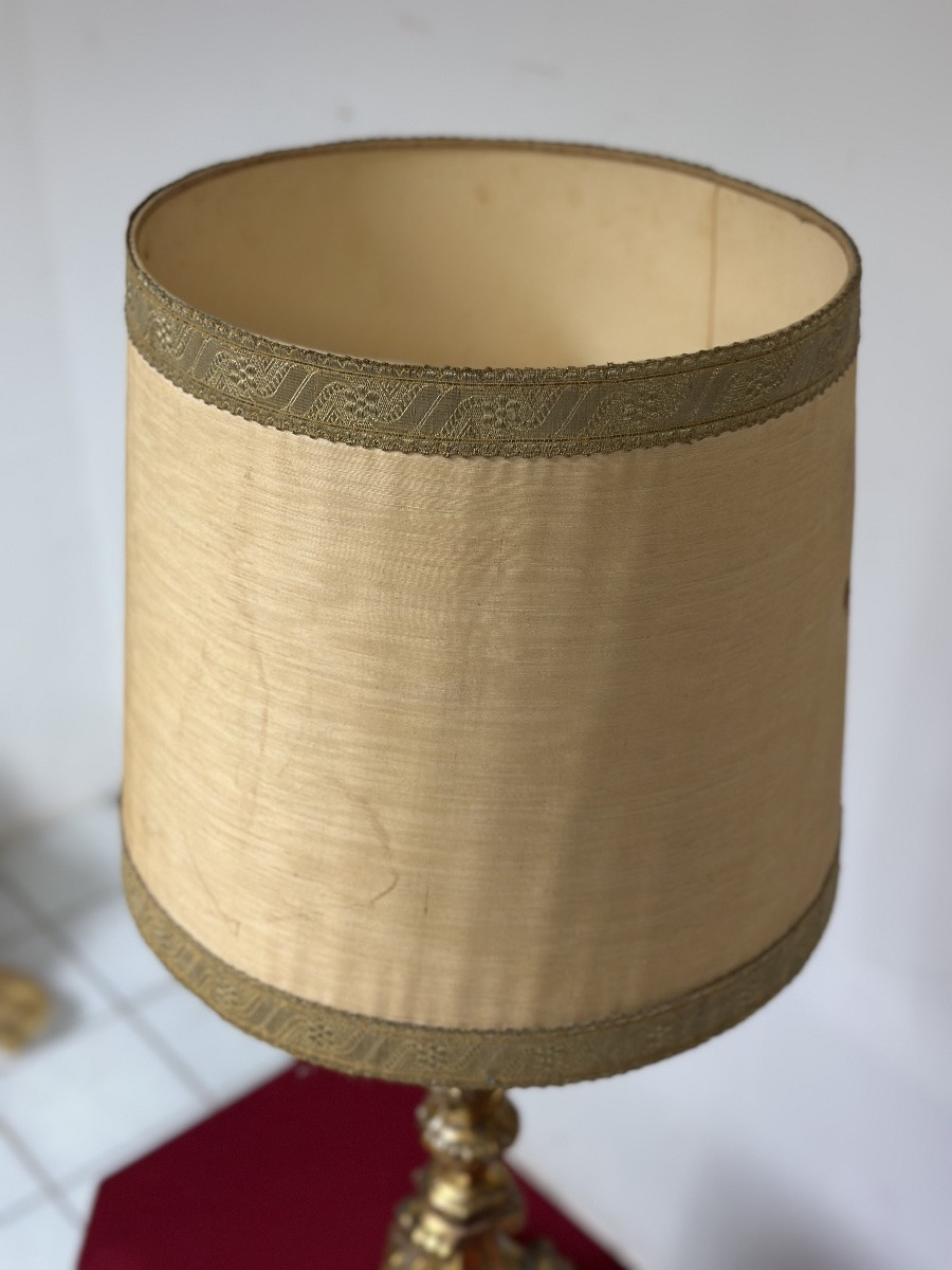 Louis XVI Carved And Gilded Wooden Torch, Late 18th Century-photo-5