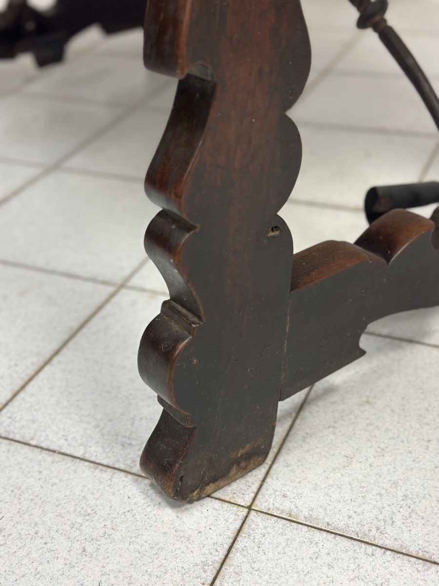 Louis XIV Walnut Refectory Table. Lombardy, 1600s Era-photo-2