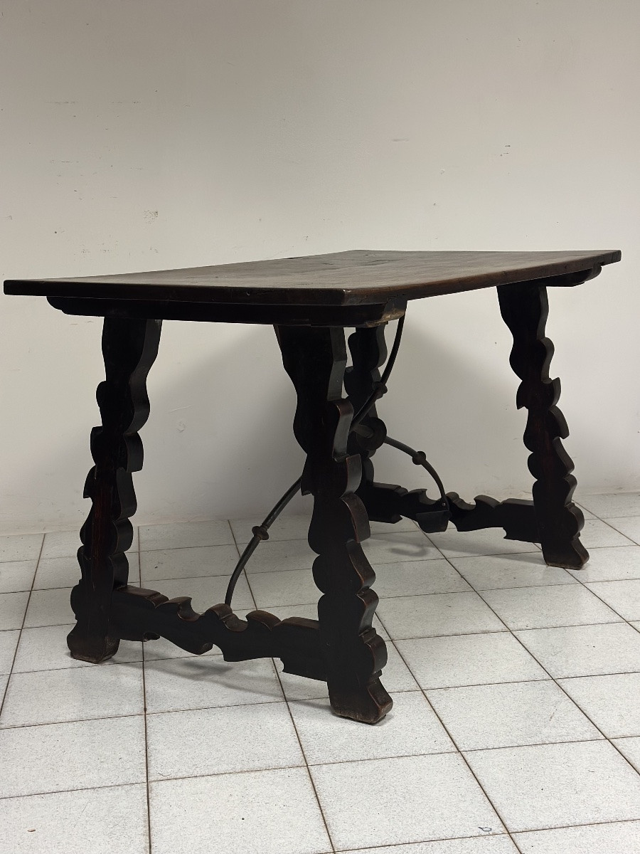 Louis XIV Walnut Refectory Table. Lombardy, 1600s Era-photo-5
