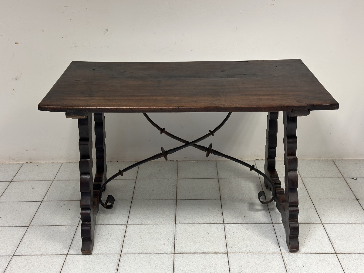 Louis XIV Walnut Refectory Table. Lombardy, 1600s Era