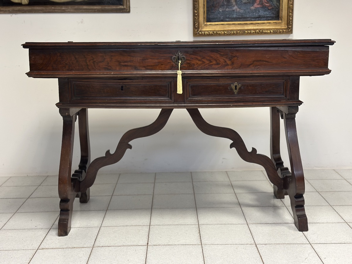 San Filippo Louis XIV Lombardy 17th Century Center Desk-photo-2