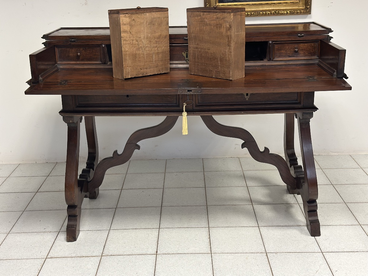 San Filippo Louis XIV Lombardy 17th Century Center Desk-photo-5