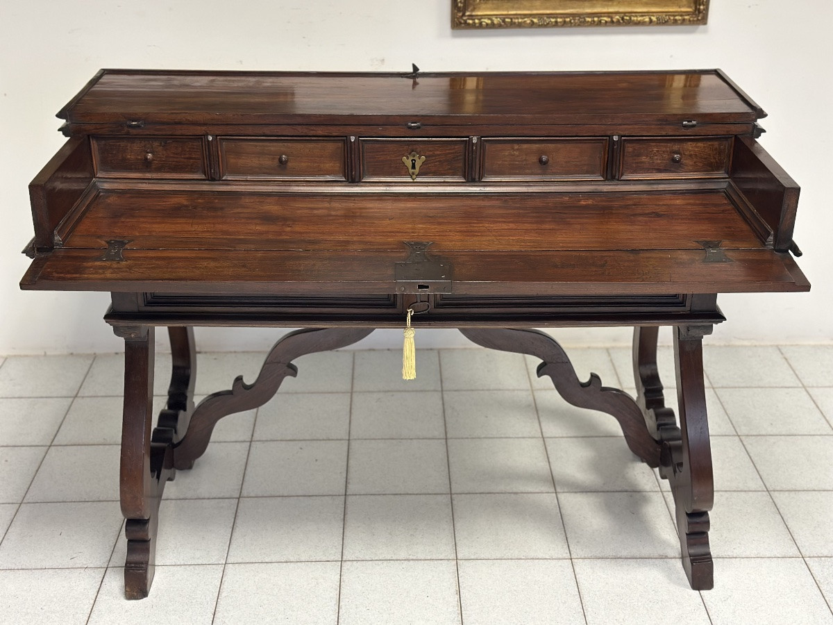 San Filippo Louis XIV Lombardy 17th Century Center Desk-photo-6