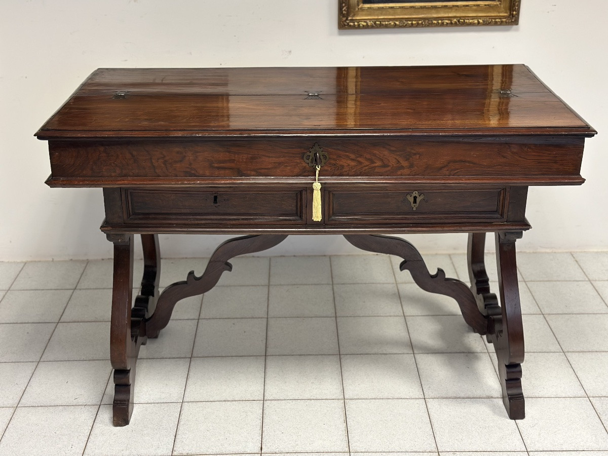 San Filippo Louis XIV Lombardy 17th Century Center Desk-photo-8