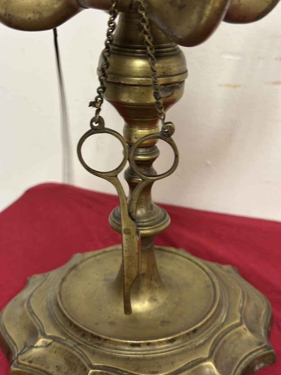 Pair Of Florentine Bronze Oil Lamps From The First Half Of The 18th Century-photo-4
