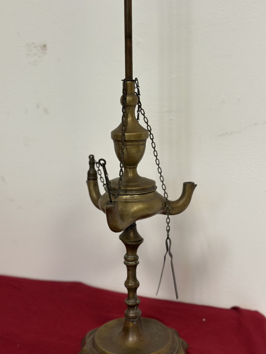 Pair Of Florentine Bronze Oil Lamps From The First Half Of The 18th Century-photo-8