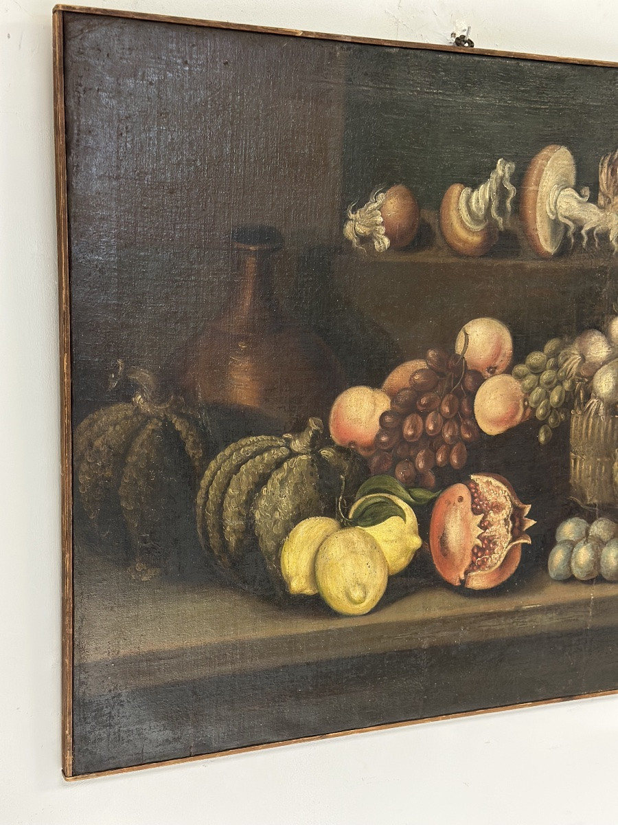 Nature morte à l'huile sur toile. XVIIe siècle, début XVIIIe siècle.-photo-6