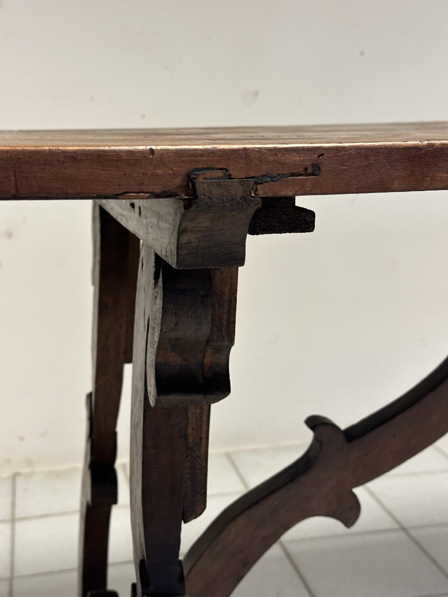 Louis XIV Lyre-shaped Refectory Table. Lombardy, Late 17th Century.-photo-3