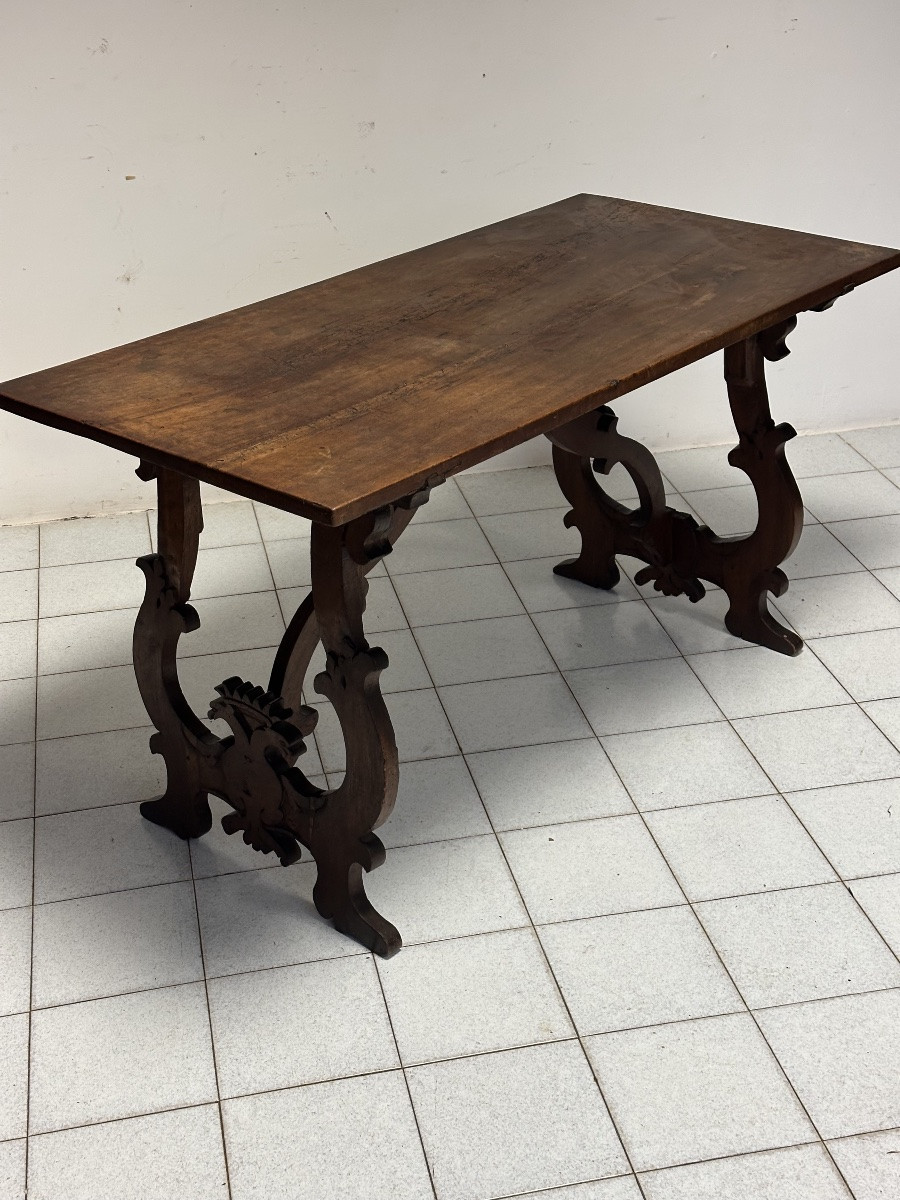 Louis XIV Lyre-shaped Refectory Table. Lombardy, Late 17th Century.-photo-5
