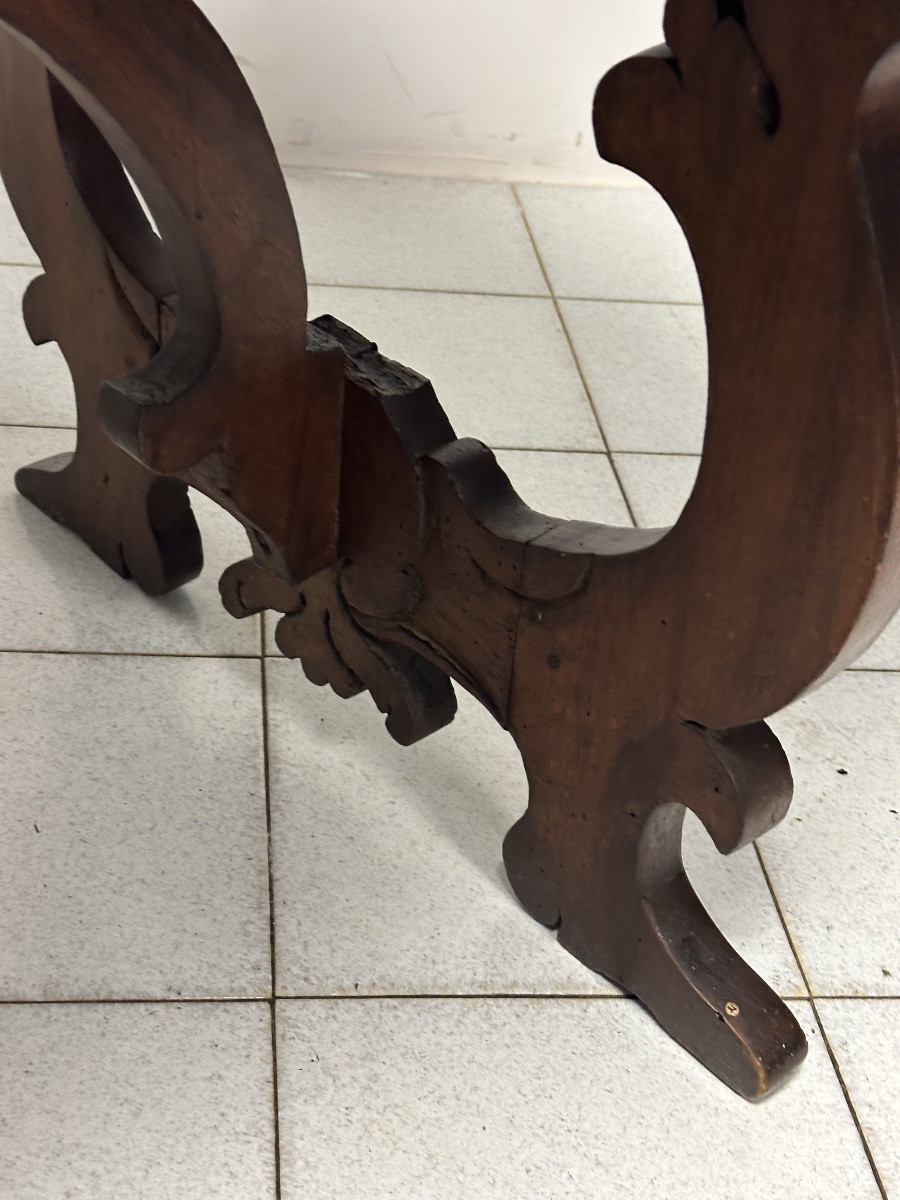 Louis XIV Lyre-shaped Refectory Table. Lombardy, Late 17th Century.-photo-8