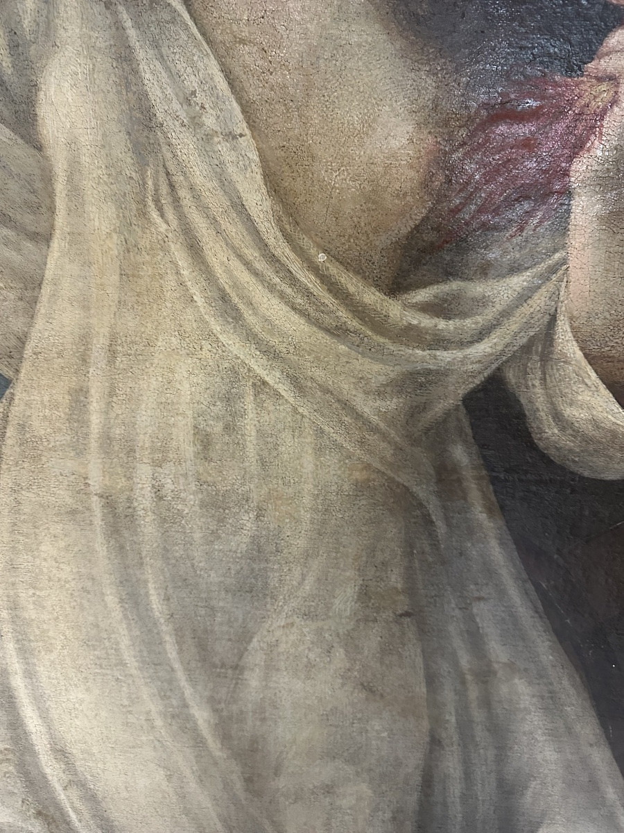 Sainte Barbe. Dosso Dossi (manière de), XVIIe siècle.-photo-4