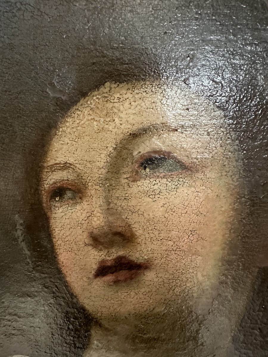 Sainte Barbe. Dosso Dossi (manière de), XVIIe siècle.-photo-4