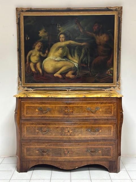 Oil On Canvas. The Childhood Of Zeus Or Jupiter. Early 19th Century.-photo-1