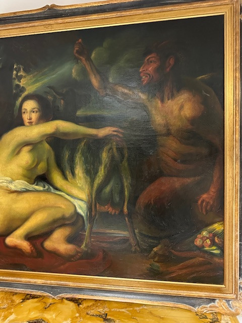 Oil On Canvas. The Childhood Of Zeus Or Jupiter. Early 19th Century.-photo-2
