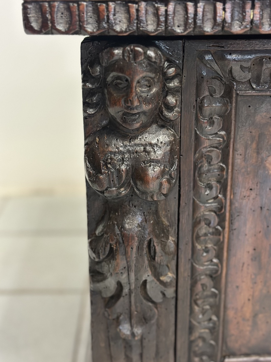 Lombard Renaissance Noble Chest From The City Of Bergamo, Early 17th Century-photo-5