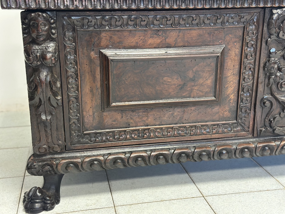 Lombard Renaissance Noble Chest From The City Of Bergamo, Early 17th Century-photo-6