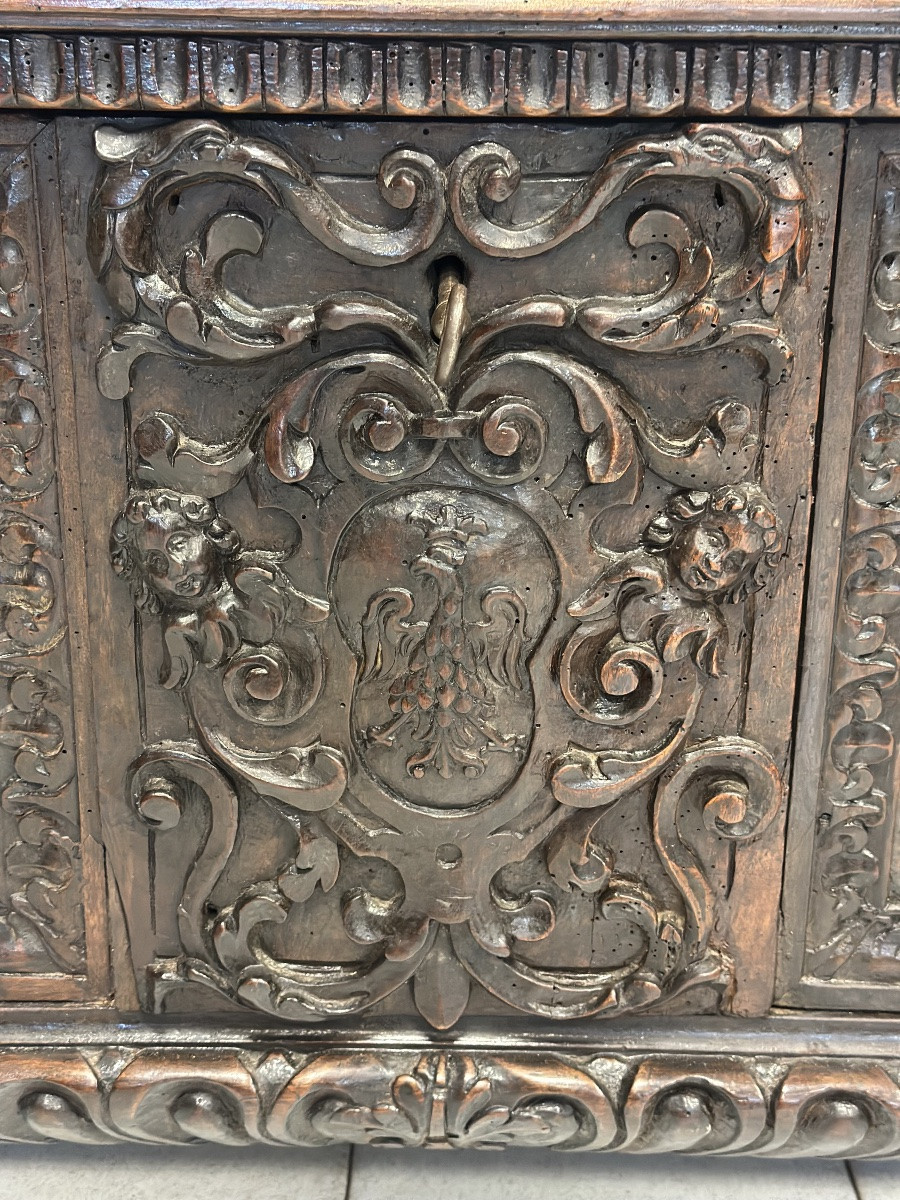 Lombard Renaissance Noble Chest From The City Of Bergamo, Early 17th Century-photo-7