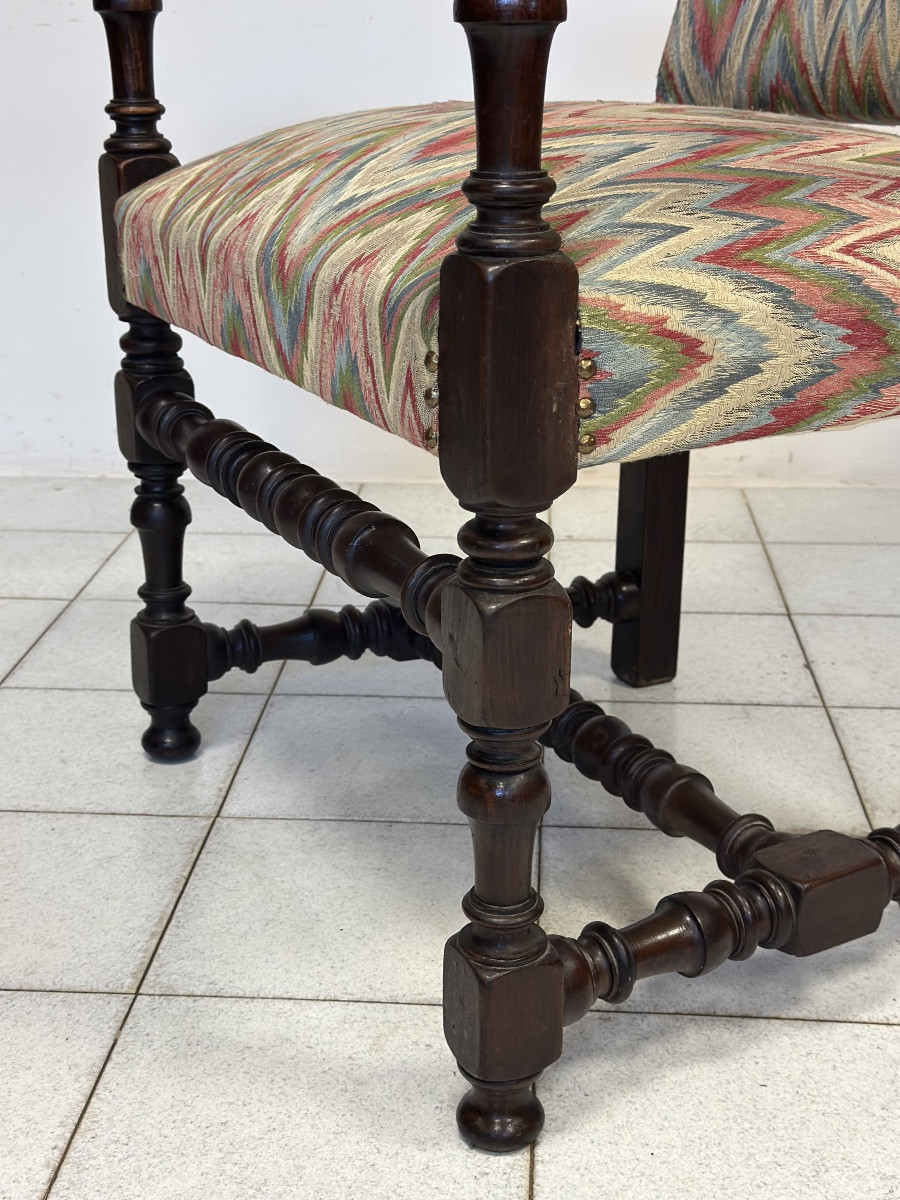 trône à bobines en noyer lombard de Louis XIV-photo-3